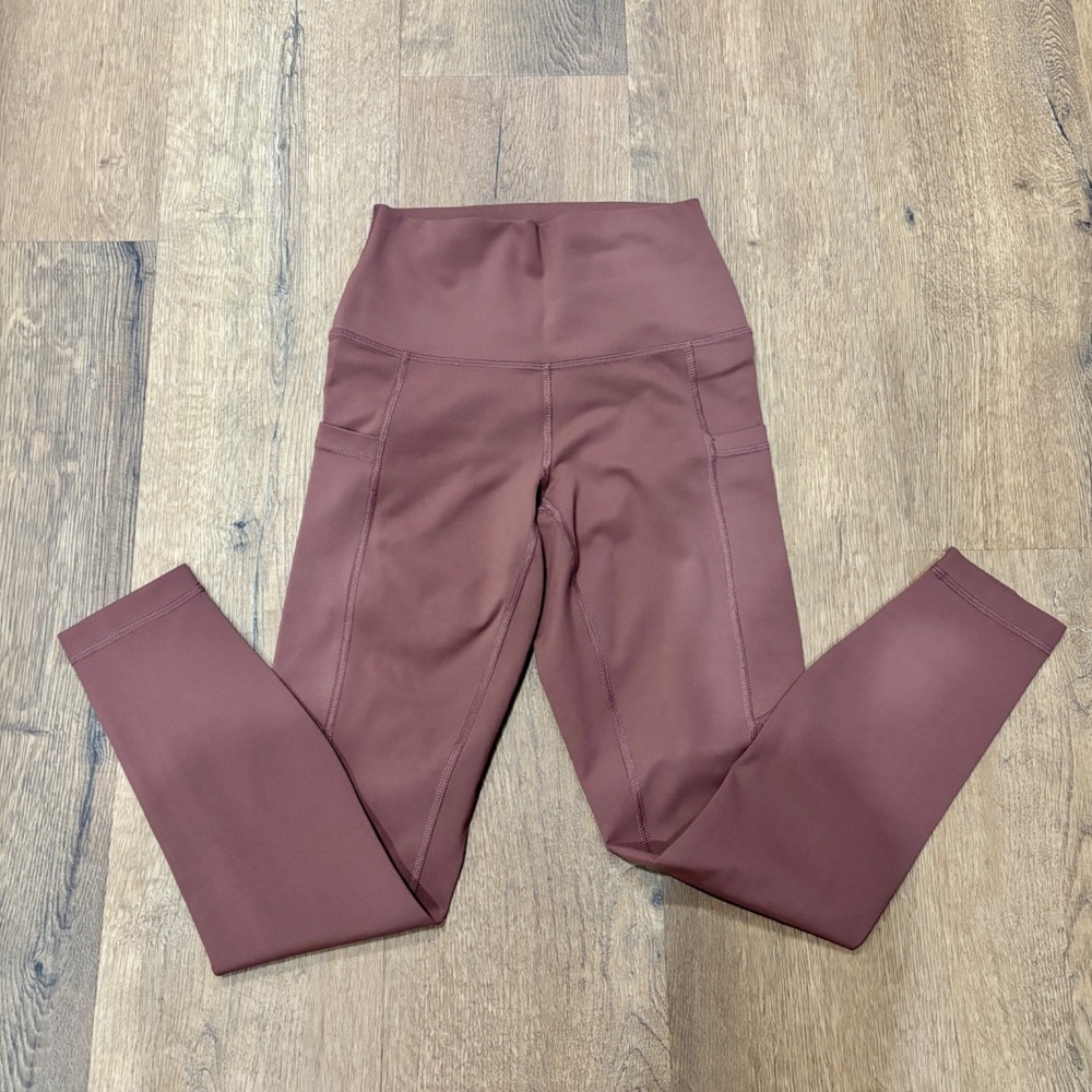90‎ Degree Reflex XS High Rise Side Pocket  24" Leggings Rust Yoga Pants